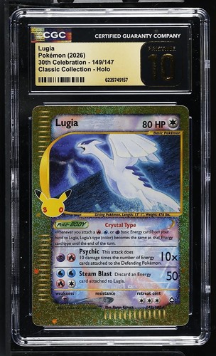 Crystal lugia cgc 10p - lugia,